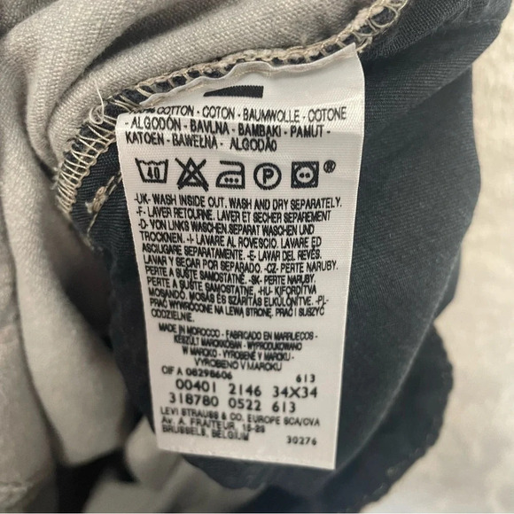 Levi’s 401 men’s corduroy jeans vintage gray casual straight leg buttonfly sz 34 - Picture 7 of 8